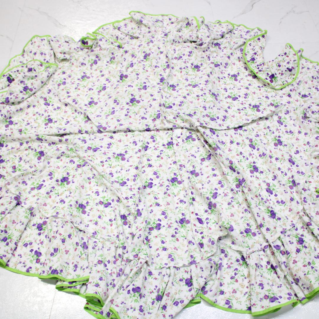 【美品 フラメンコ衣装】ホワイト＆花柄 Naomi Collection セット