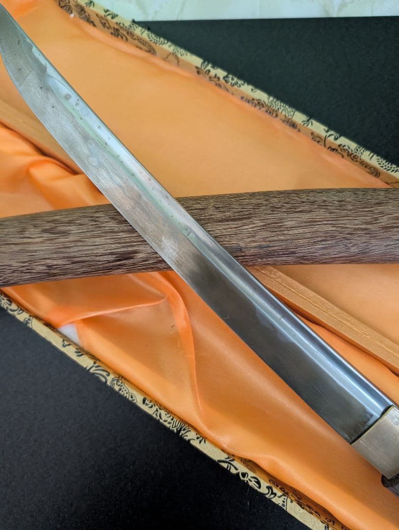 模造刀 木製鞘ハンドル ケース付き 鉄？鋼製？