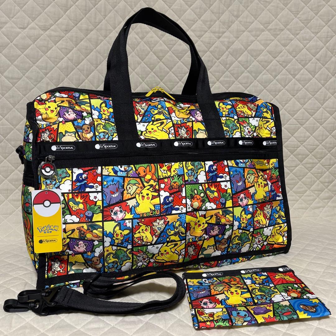 【希少】レスポートサック　ボストンバッグ　ラージタイプ　ポケモン　ピカチュウ