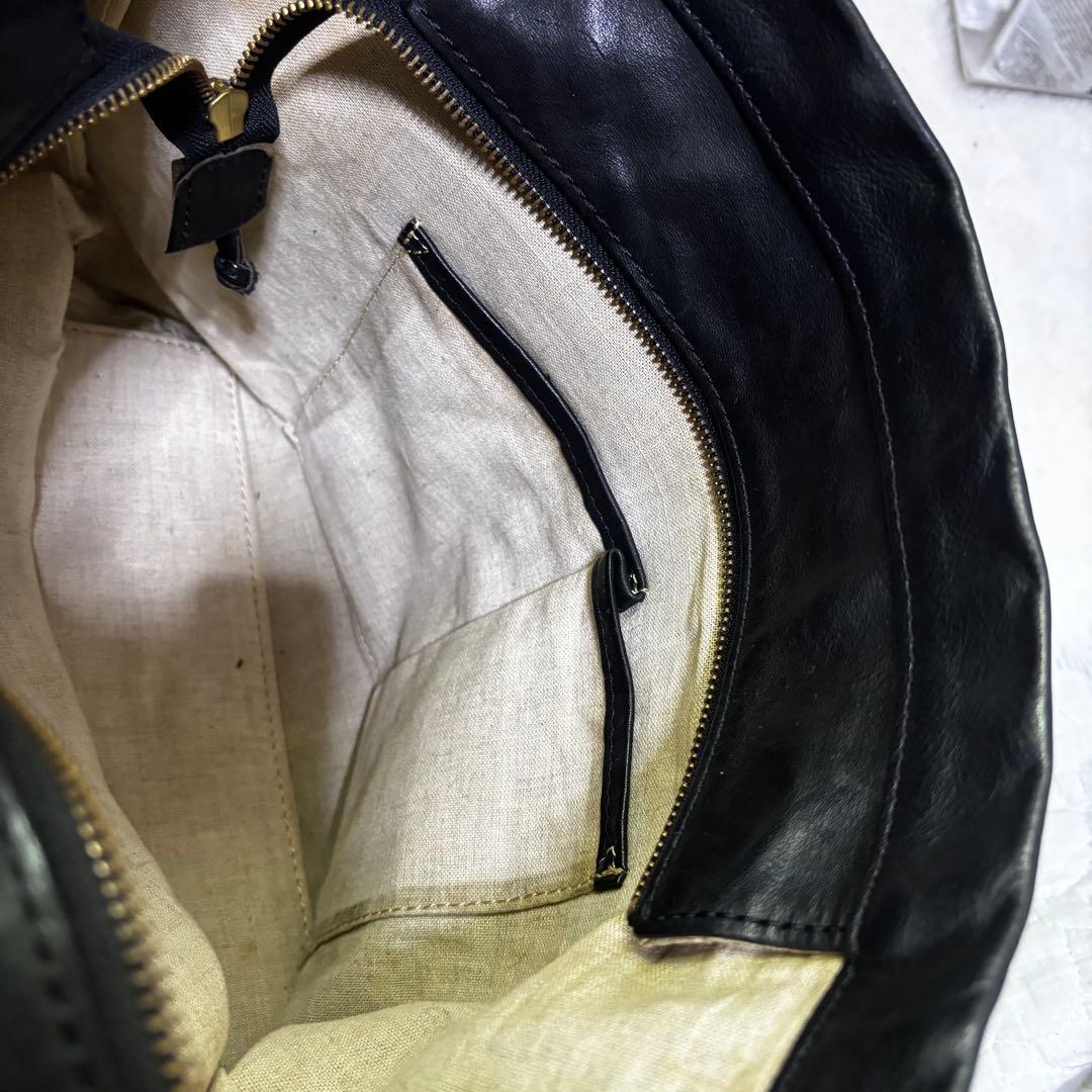 【希少】 SLOW スロウ ショルダーバッグ レザー ブラック　A4