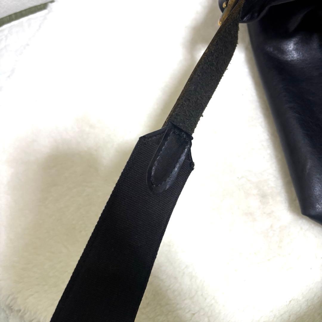 【希少】 SLOW スロウ ショルダーバッグ レザー ブラック　A4