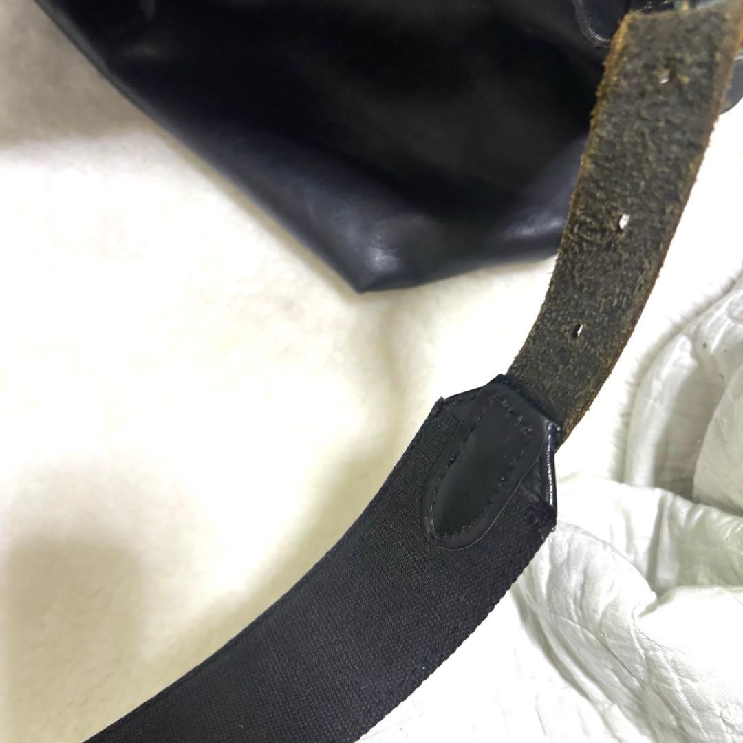 【希少】 SLOW スロウ ショルダーバッグ レザー ブラック　A4