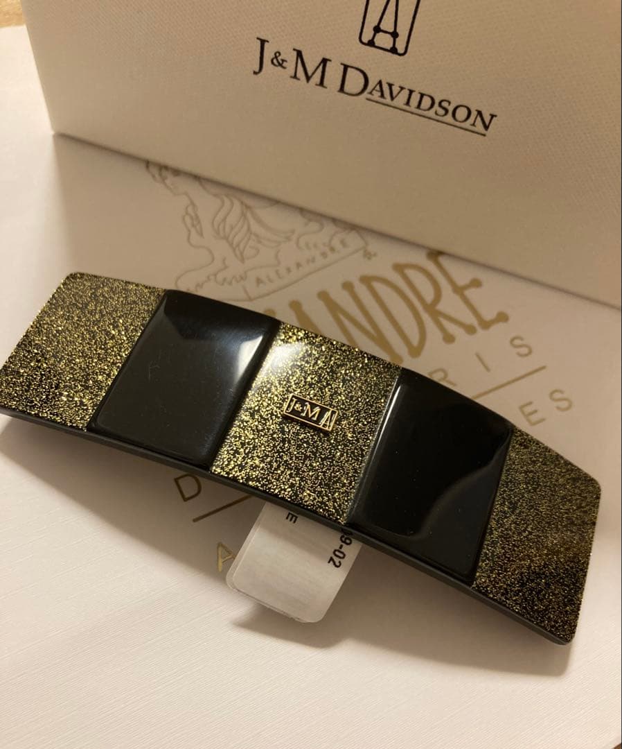 【新品未使用】アレクサンドルドゥパリ× J&M グリッター ゴールド バレッタ