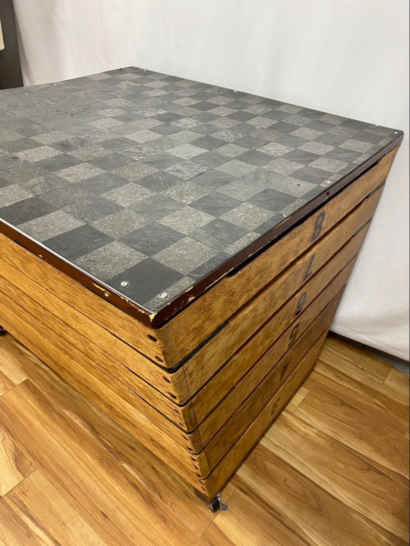 跳び箱をリメイク収納可能テーブルと椅子セット