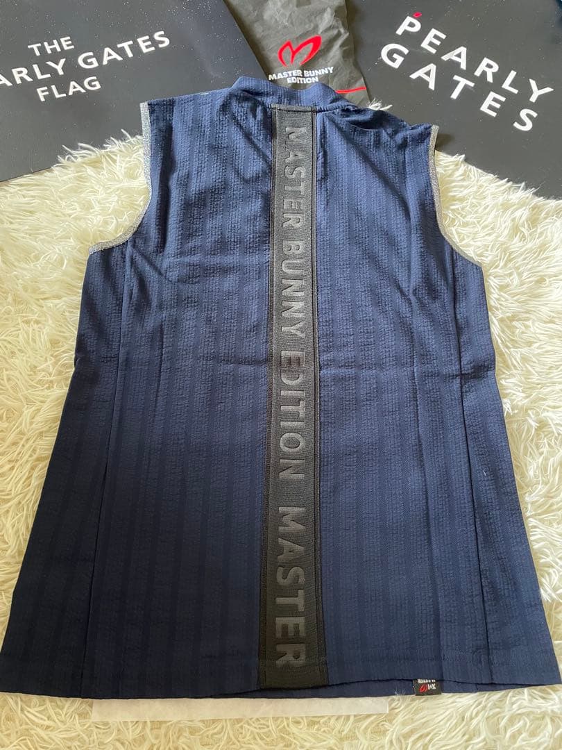 マスターバニーノースリーブカットソーハーフジップストライプサイズ2