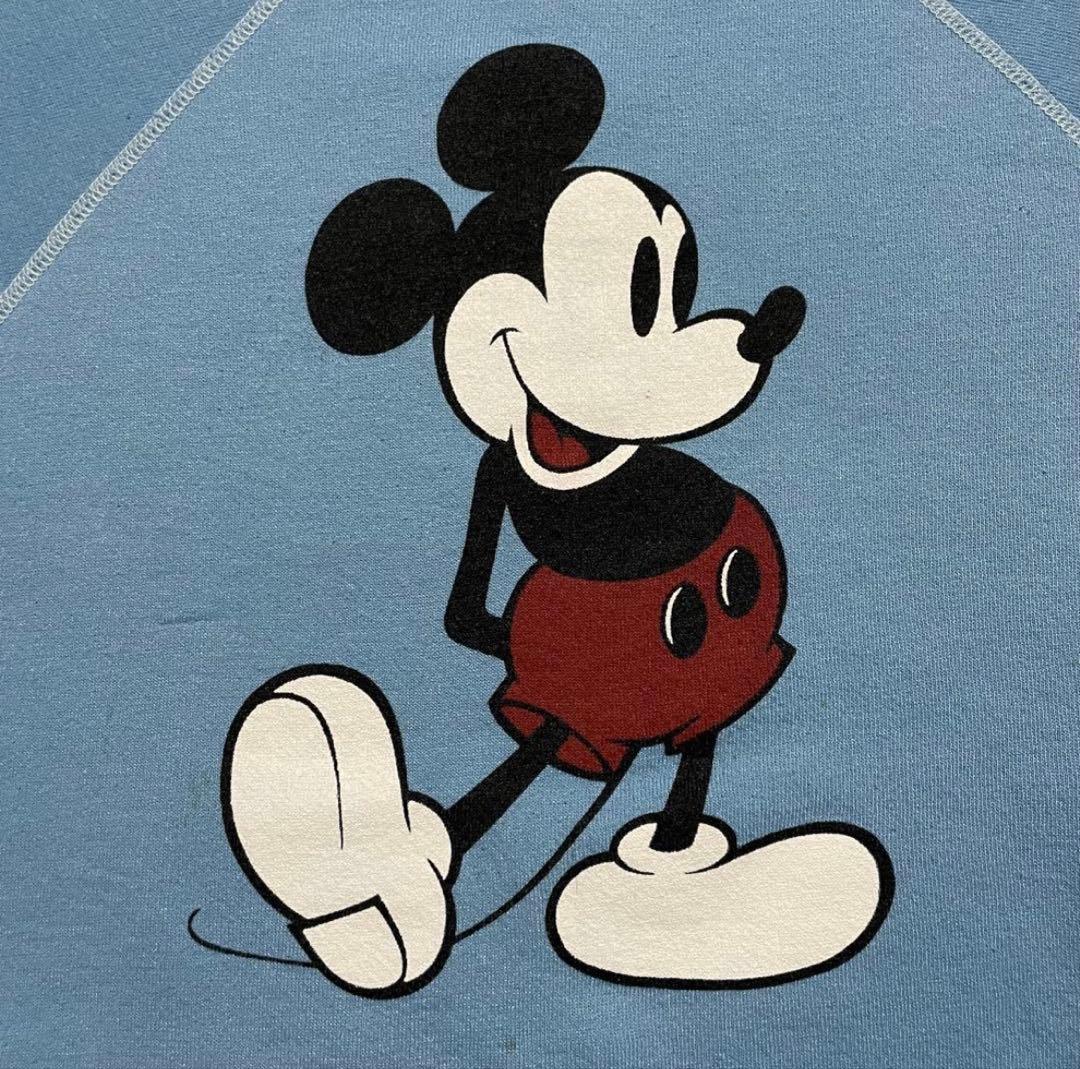 Disney ディズニー ミッキー　白足　80s ヴィンテージ　スウェット