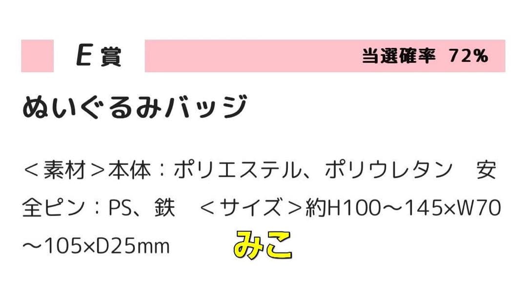 ちいかわ　うさぎだらけくじ　３個（３種各１個）　ちいかわフレンズ4　１個　うさぎ