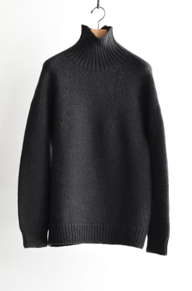 COMOLI カシミヤ和紙 タートルネックニット 25AW
