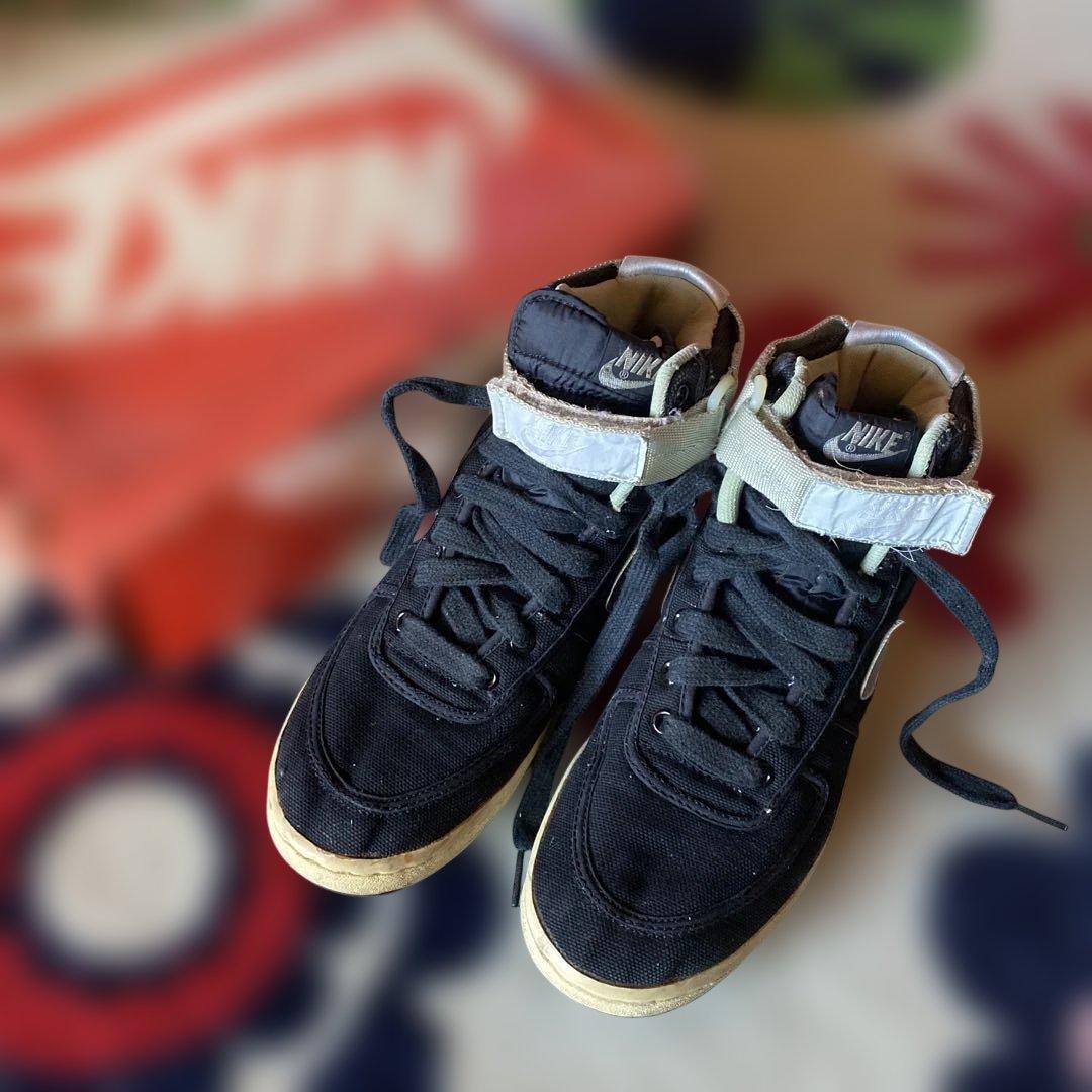 NIKE バンダル VANDAL ハイカット25㎝ 黒銀 85年製