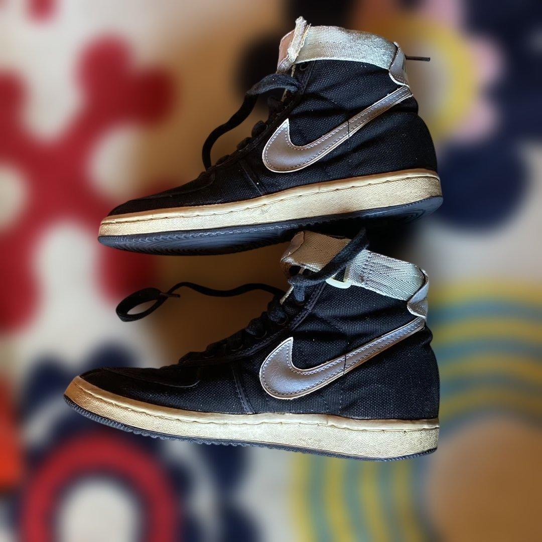 NIKE バンダル VANDAL ハイカット25㎝ 黒銀 85年製