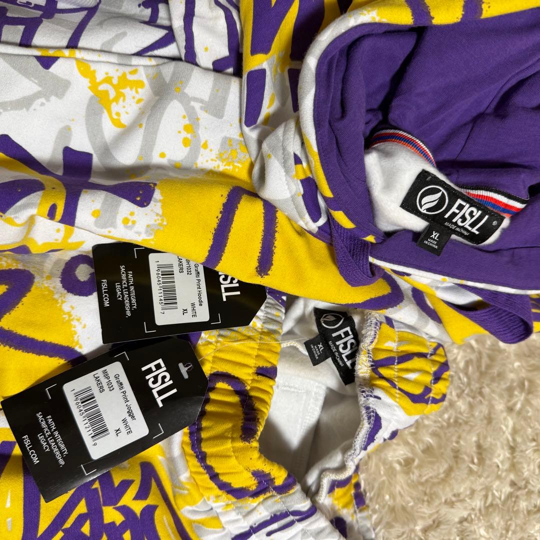 タグ付き美品NBA公式 FISLL レイカーズ LA Lakers セットアップ