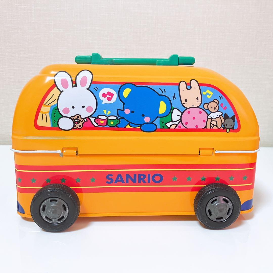 激レア⭐️レトロ 1996年 サンリオわくわくおでかけなかよしバス ブリキ缶 車