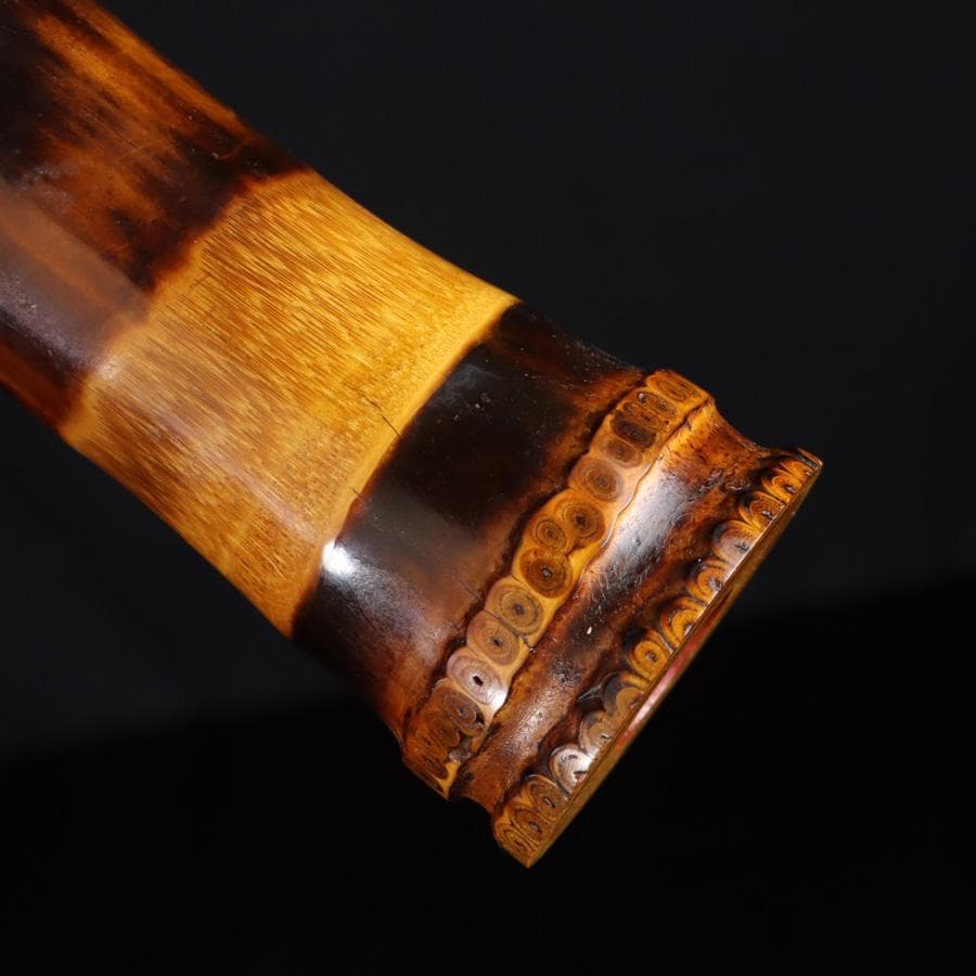 専用Y3279-6 琴古流 尺八 隆風 銀三線 螺鈿細工 全長69.5㎝ 　EE