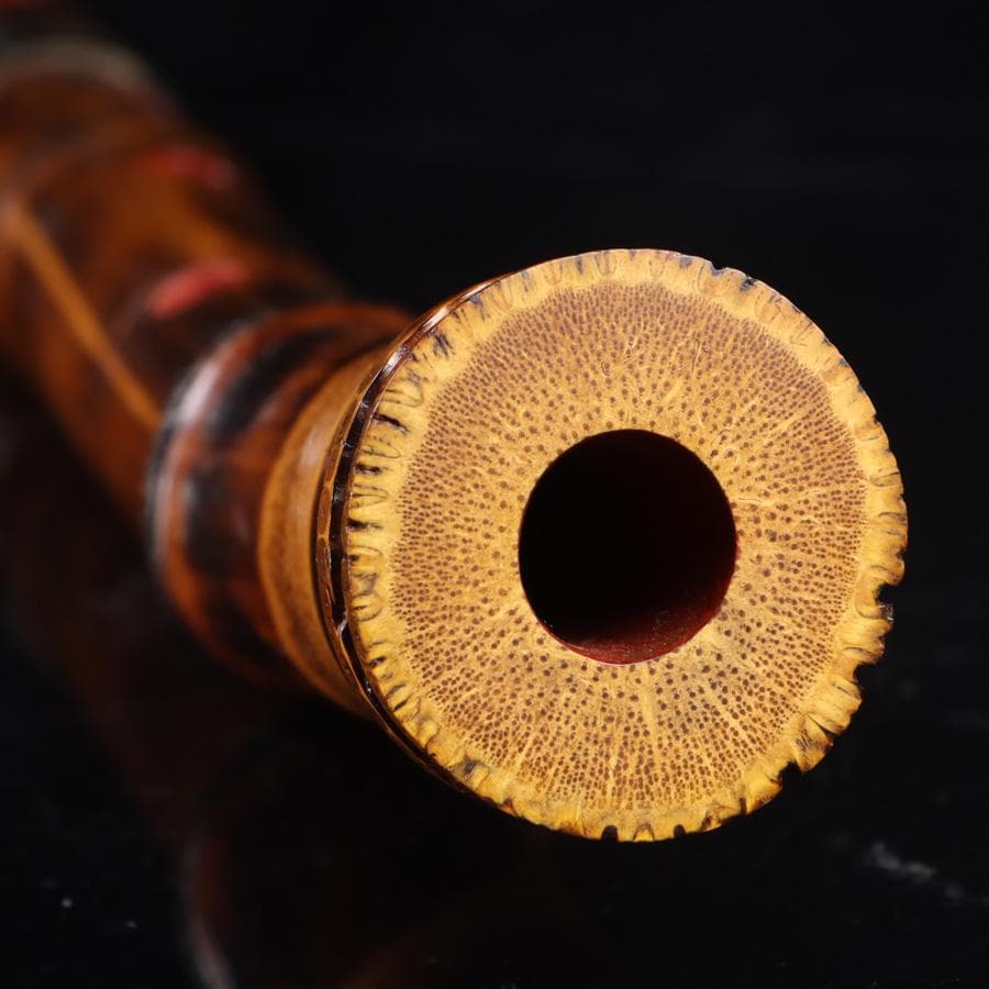 専用Y3279-6 琴古流 尺八 隆風 銀三線 螺鈿細工 全長69.5㎝ 　EE