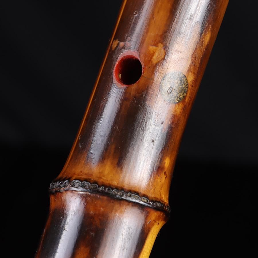 専用Y3279-6 琴古流 尺八 隆風 銀三線 螺鈿細工 全長69.5㎝ 　EE