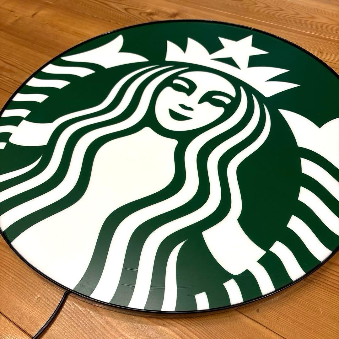 スターバックス　ライトアップ　看板　ストアディスプレイ　ネオンサイン　本物