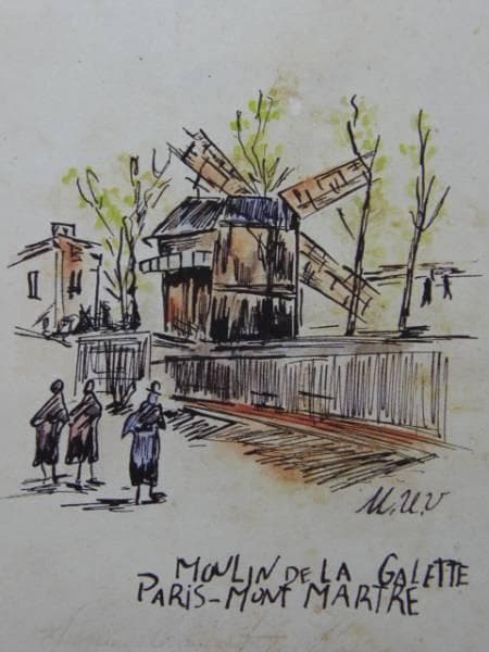 ユトリロ、ムーラン・ド・ラ・ギャレット、希少画集、新品額付