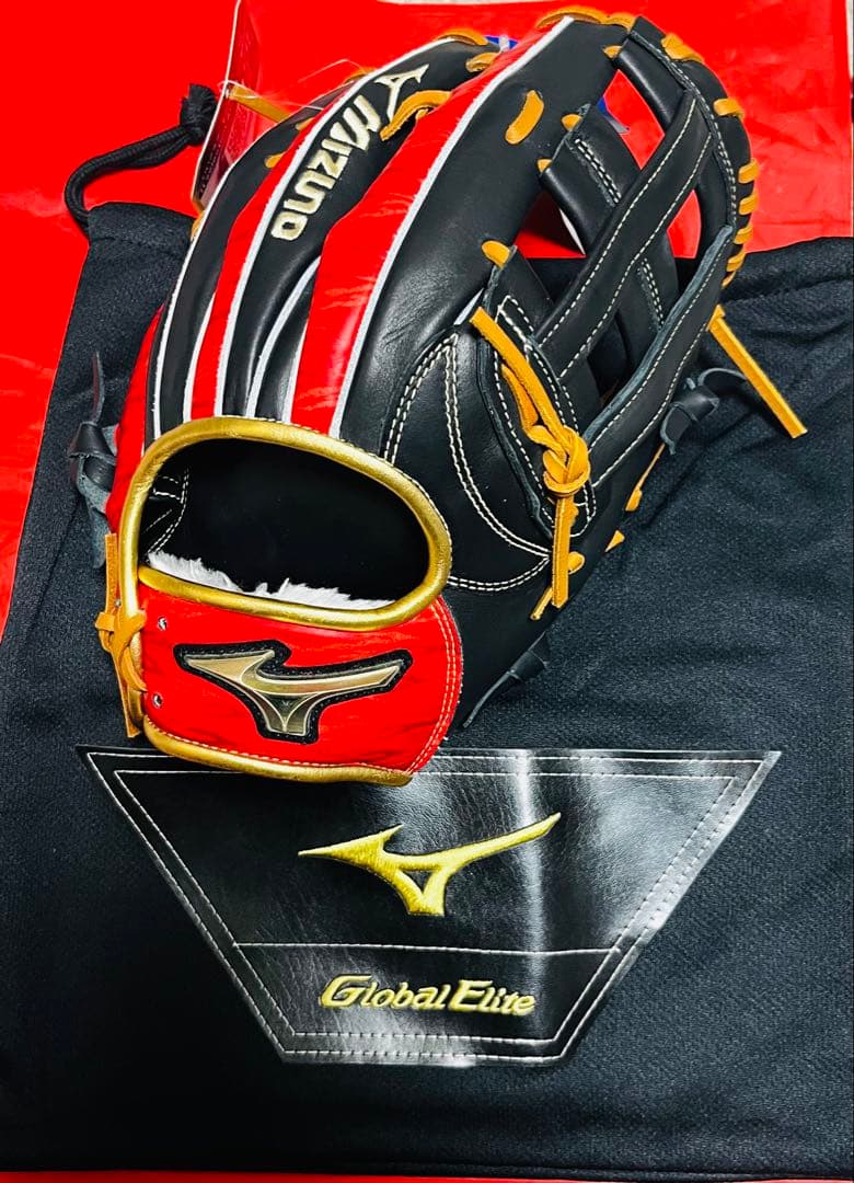 【新品】ミズノ　野手用グラブ 軟式用グローバルエリート　外野手用 サイズ16N