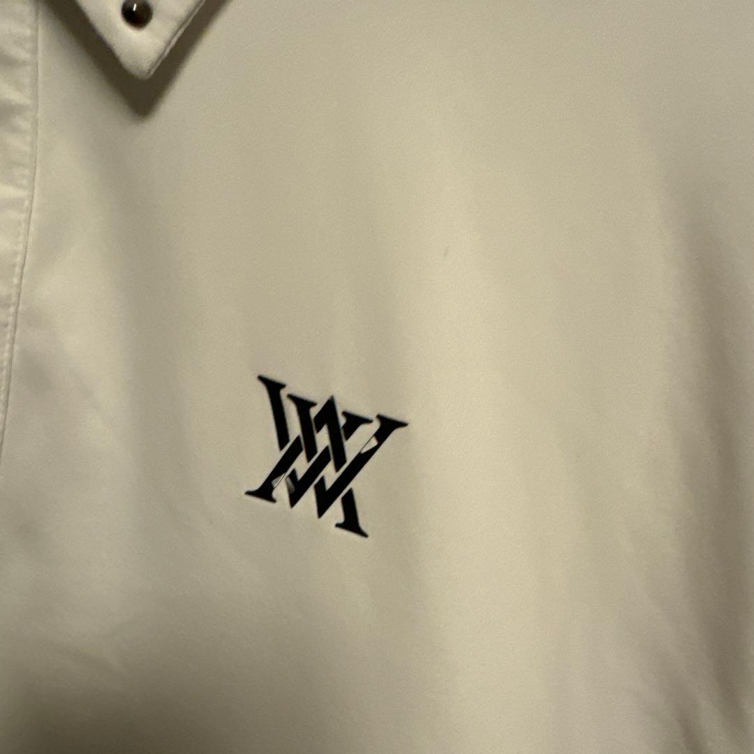 ANEW ホワイト 長袖ポロシャツ L