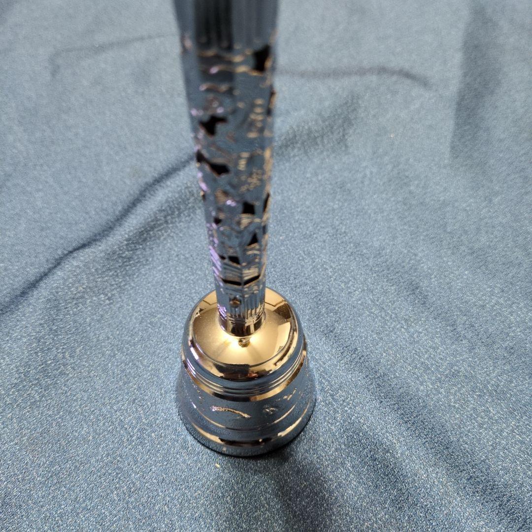 値下げ　京都　特選　金鍍金蓮華宝珠　銀鍍金表装金具の荘厳『持鈴』2本ペアセット