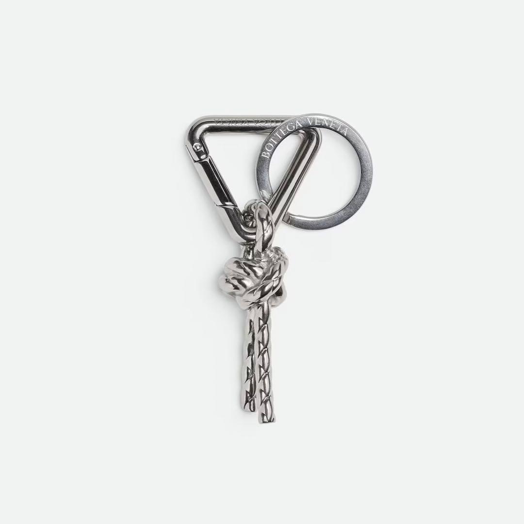 【美品】ボッテガヴェネタ　メタルノット　キーリング　キーホルダー　キーチェーン