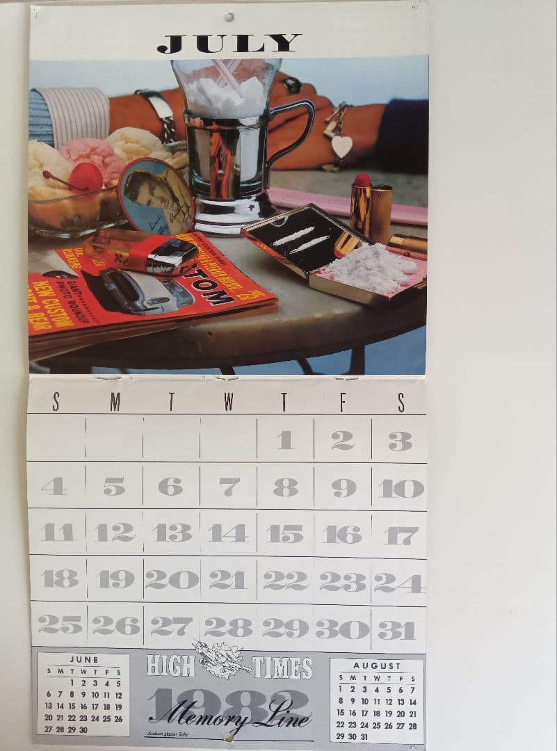 80s/VINTAGE/82年−HIGHT−TIMES/CALENDAR。
