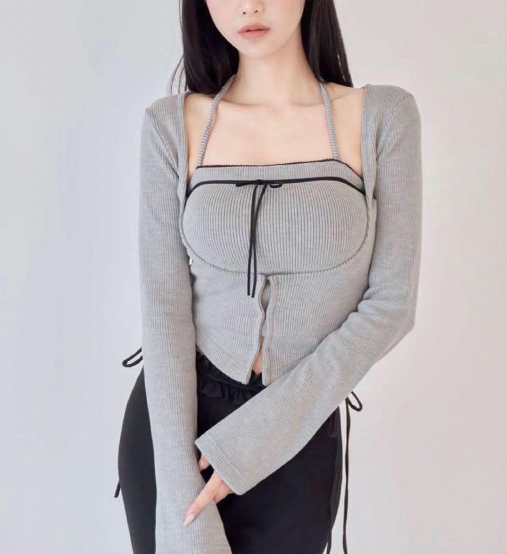 トップス YILON Corset design layered tops