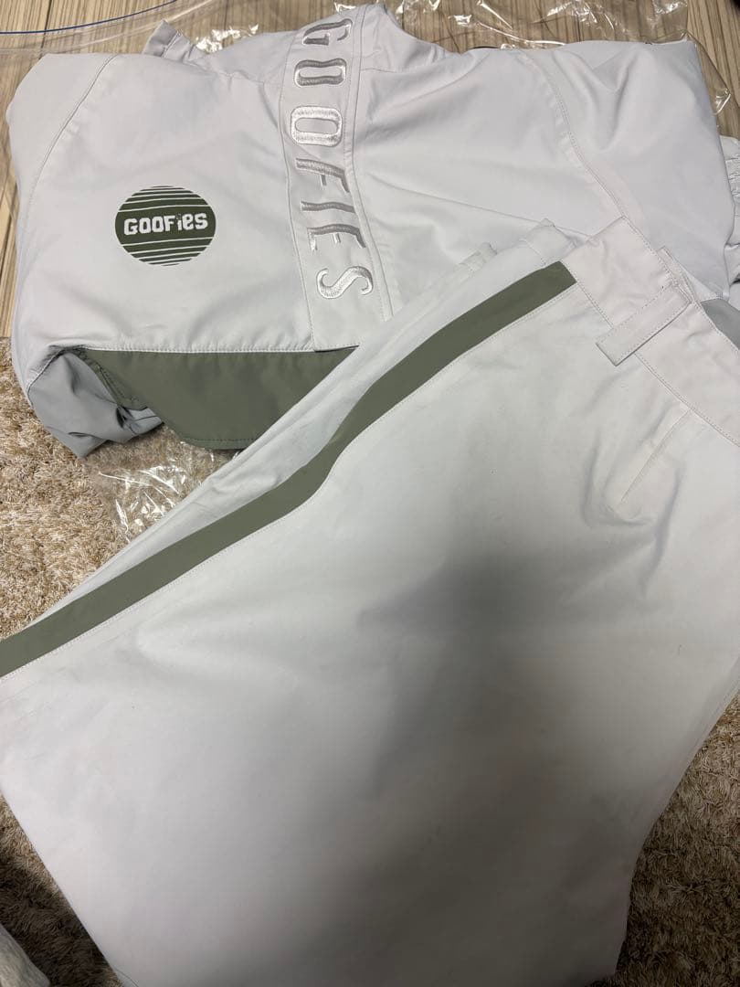 GOOFIES スノーボードウェア ホワイト/グレー