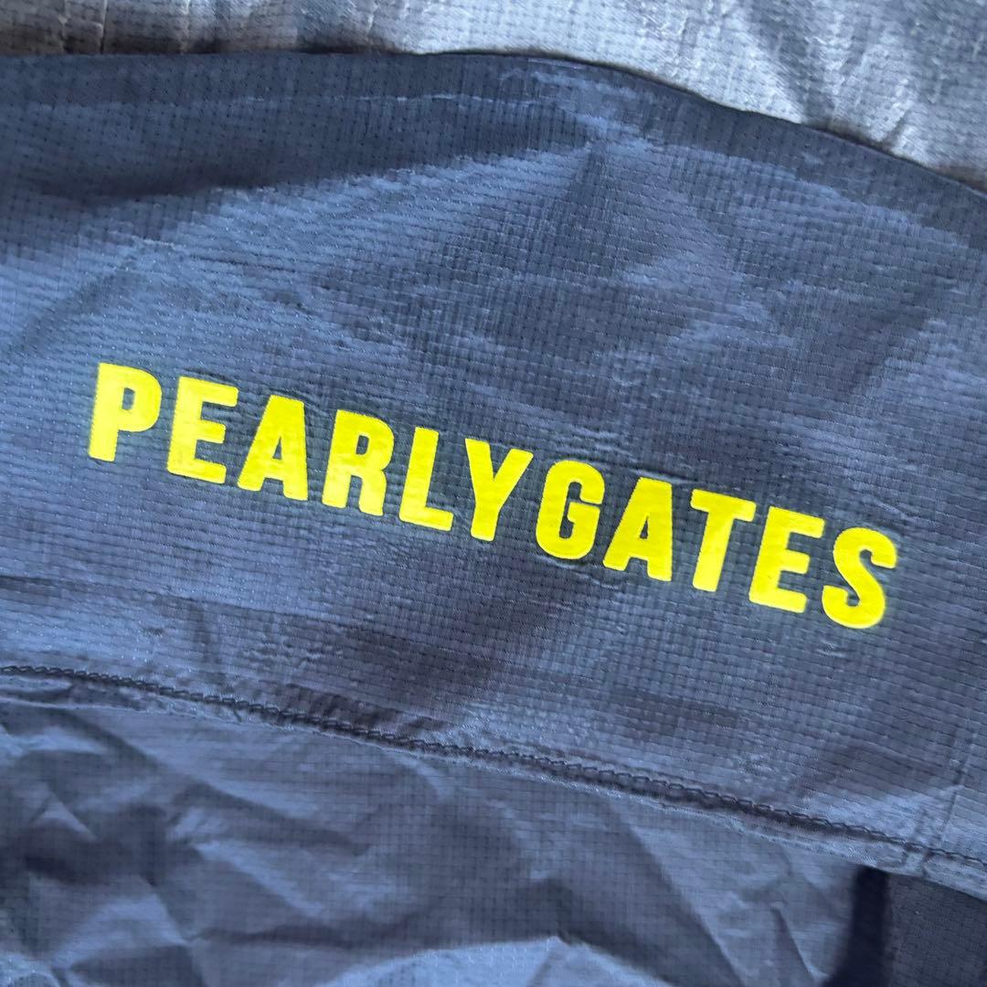 PEARLY GATES フード付きジップナイロンパーカー レインウェア ロゴ