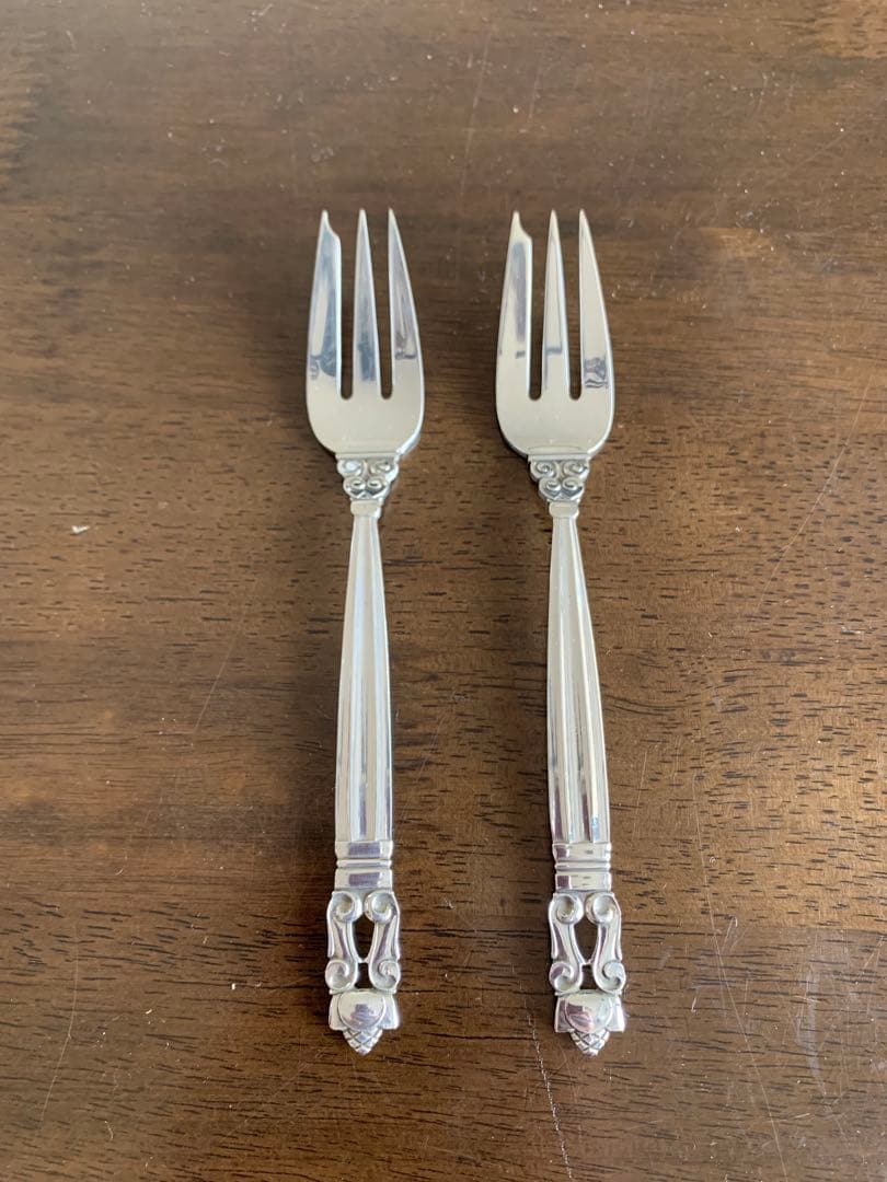 ジョージジェンセン　エーコンACORN ペストリーフォーク　スターリングシルバー