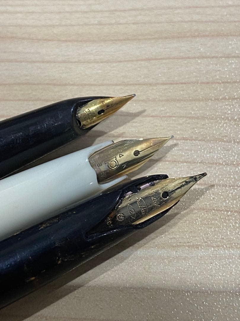 ゴールド14K刻印有り　万年筆のペン先3本セット