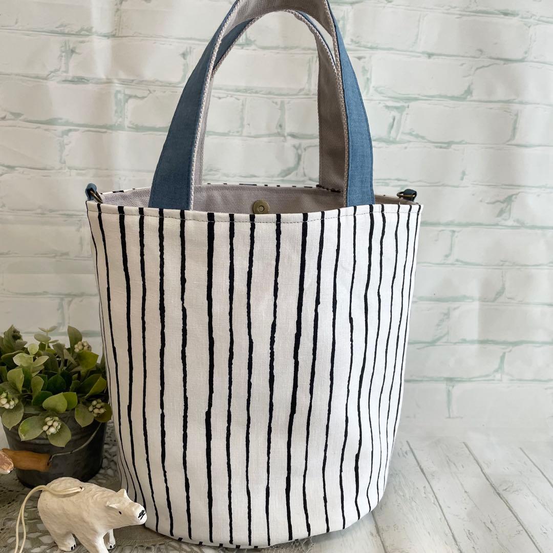 ハンドメイド　バケツトートバッグ　ミナペルホネン　swing　379