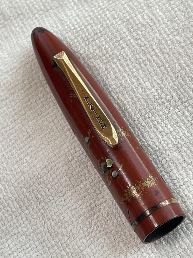 PLATINUM 蒔絵万年筆 梅と鶯　昭和レトロ