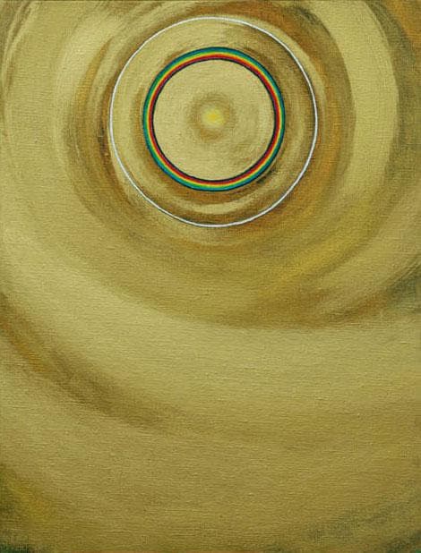 油絵 菅家令子 絵 絵画インテリア額付(白) F6-G262023 風景祈り希望