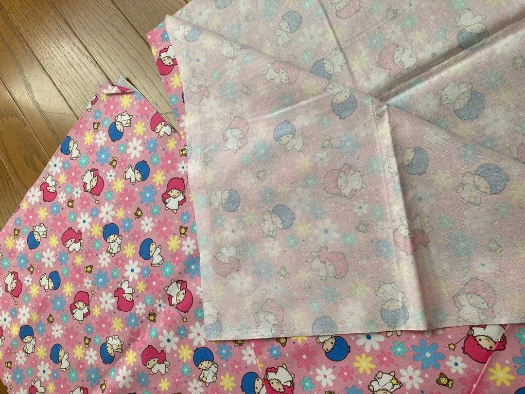 【1992年製/当時もの】リトルツインスターズ キキララ サンリオ プリント生地