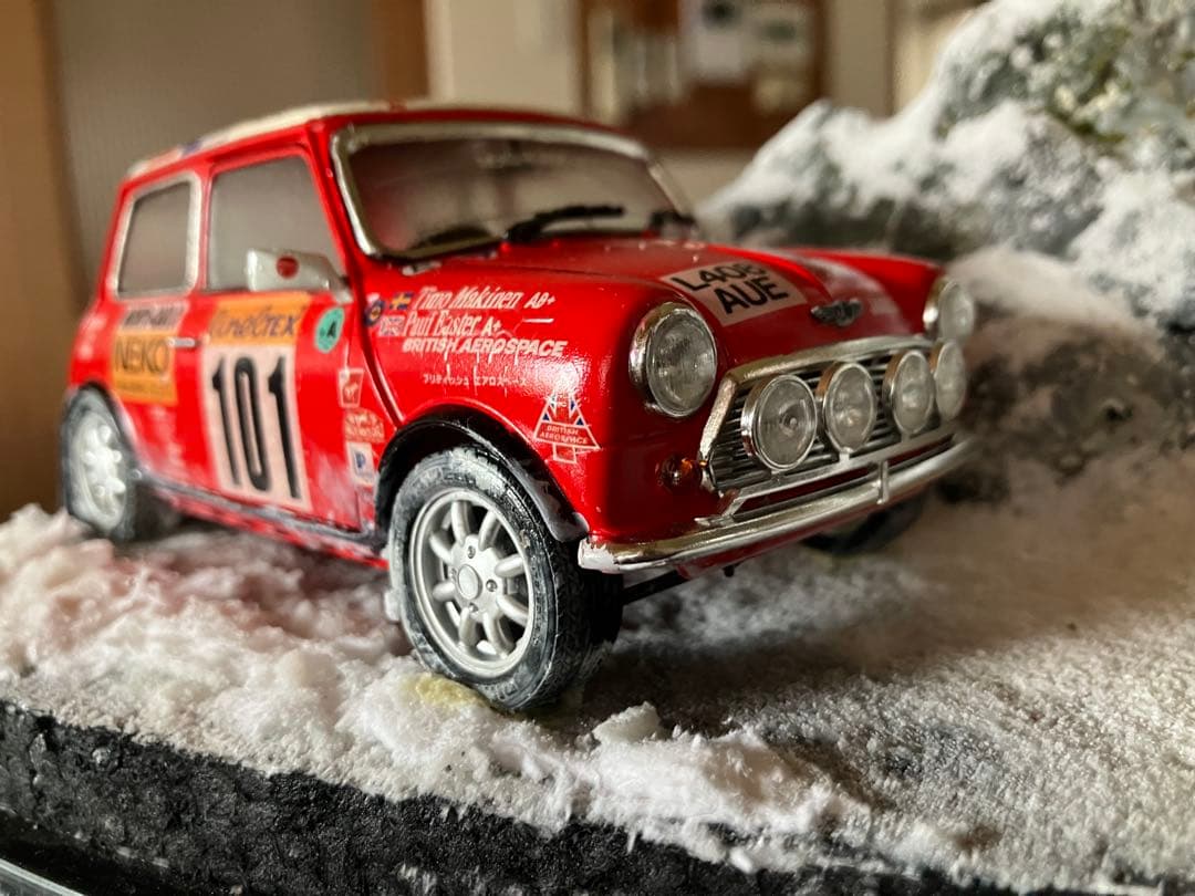 MiniCooper1/24フジミ1.3iモンテカルロ1994 ジオラマケース付