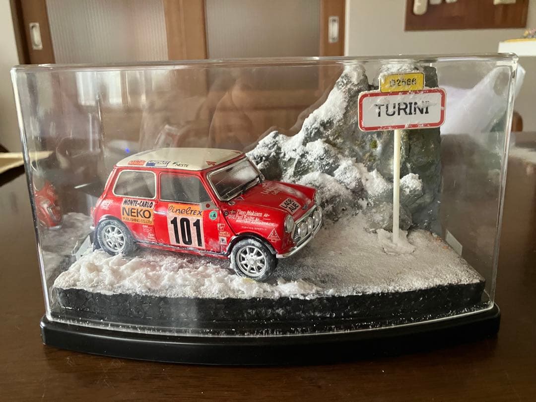 MiniCooper1/24フジミ1.3iモンテカルロ1994 ジオラマケース付