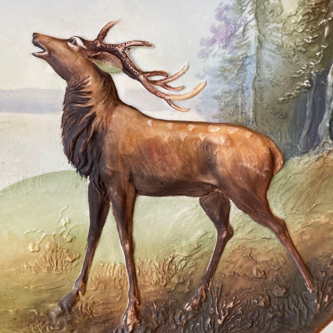 ＊モールド＊ヘラジカ＊１９１１年＊米国輸出・２７cm・オールドノリタケ・