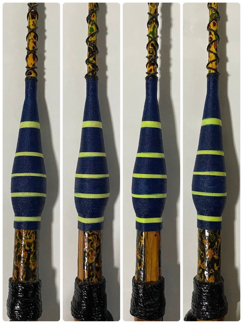 穴釣り竿 伊勢海老竿 ハンドメイド ロッド 布袋竹 テトラ 和竿 漆塗 研ぎ出し