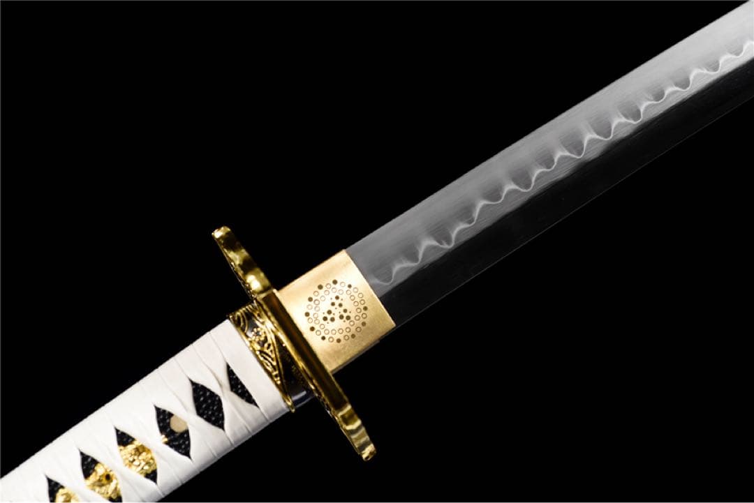 T 10焼刃釘字紋三色研武士刀『鬼泣5閻魔刀』 居合刀 斬馬刀 龍泉剣