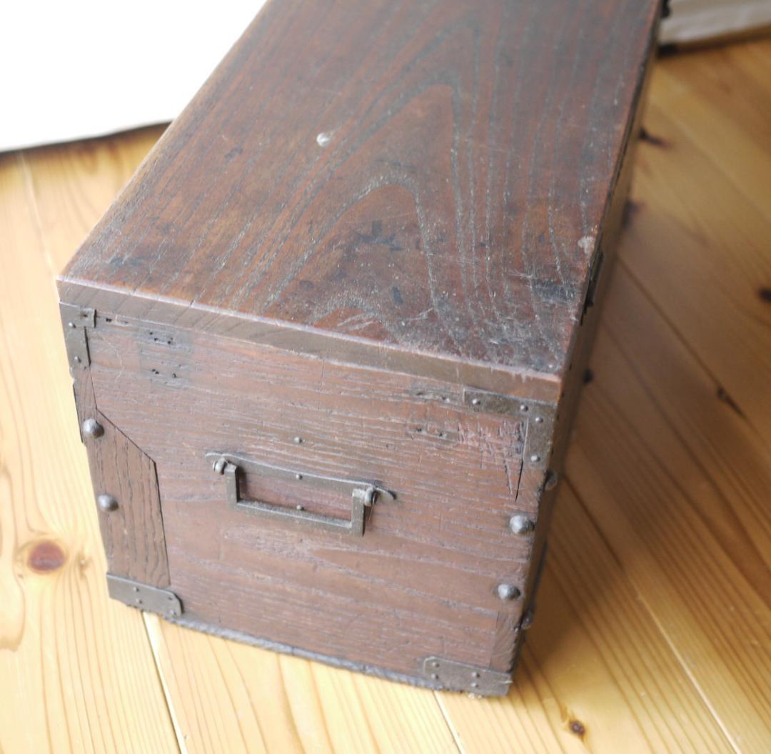 小箪笥　道具箱　帳場箱　硯箱　銭箱　小引き出し　鋲金具　古民具　時代民芸家具