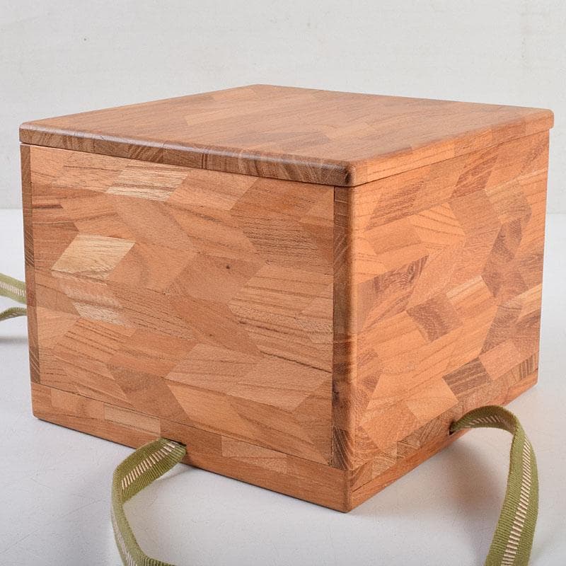 茶道具　絵志野　茶碗　有近作　伝統工芸　箱根寄木細工箱付　M　R9534