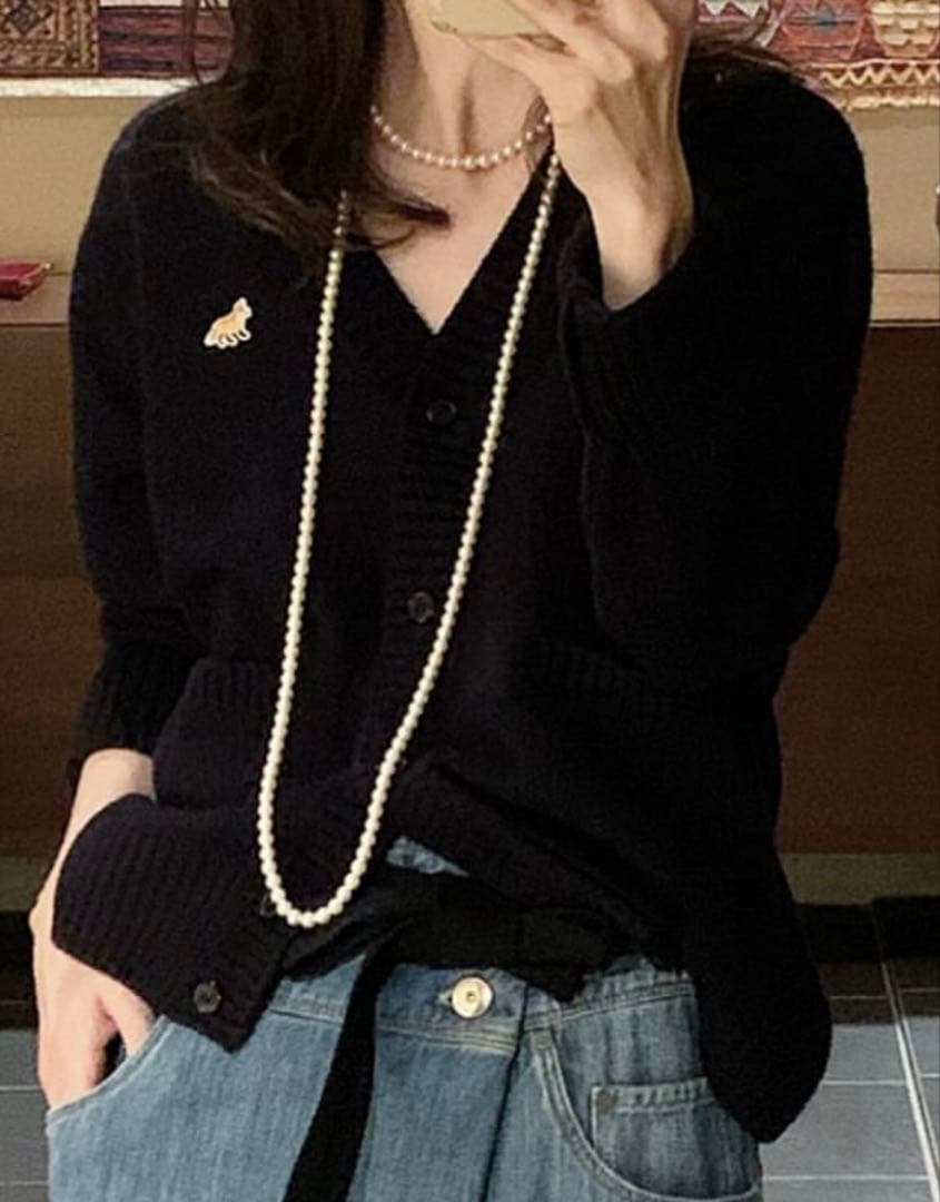 【正規品】メゾンキツネ　カーディガン　ニット　ウール