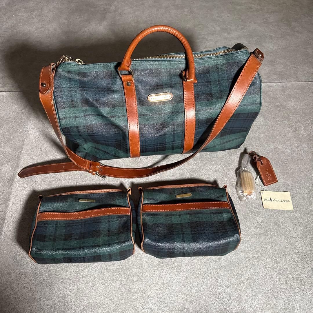 Polo Ralph Lauren 2way ボストンバッグ タータンチェック