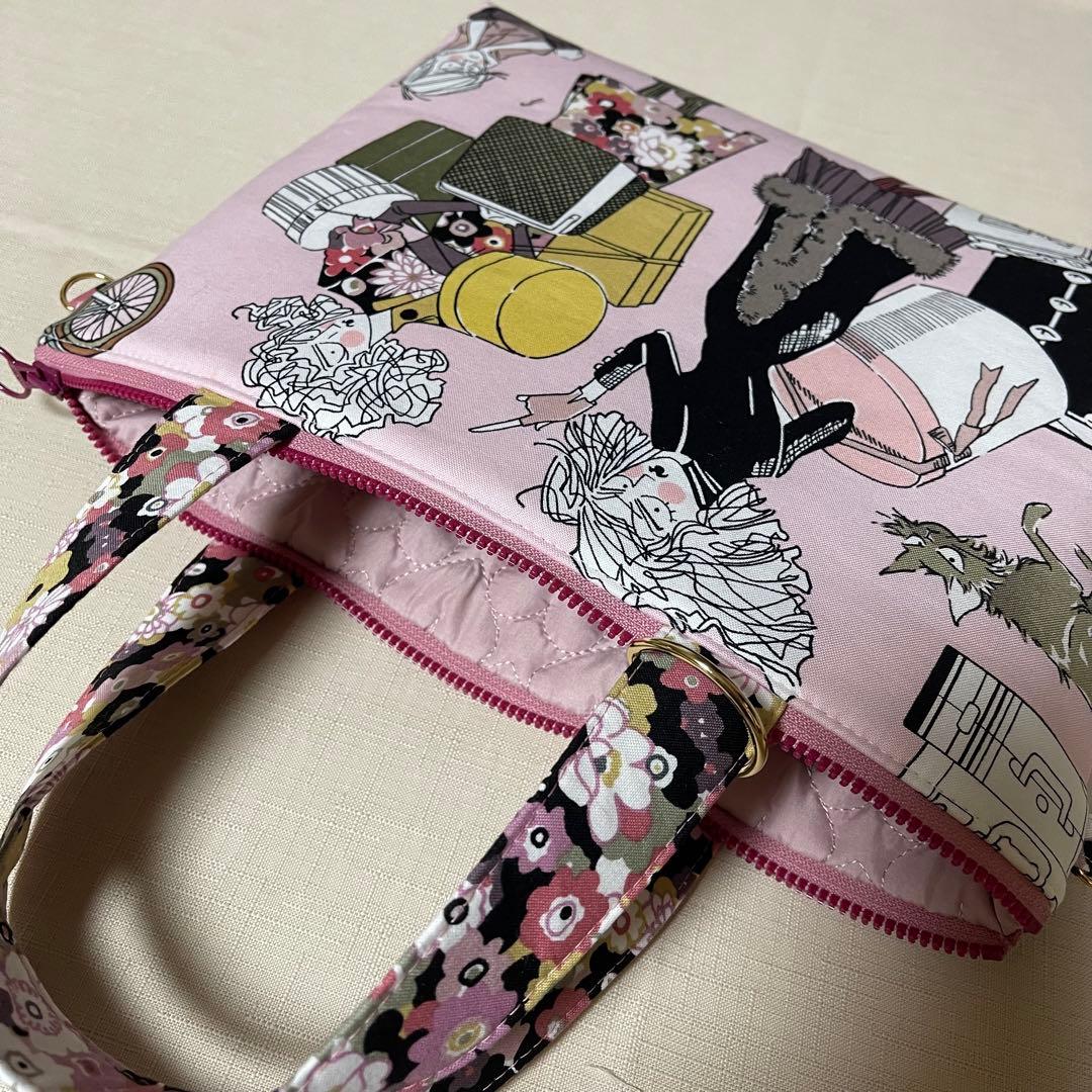 ♡ゲッタウェイピンクで2個♡ハンドメイド　アレキサンダーヘンリー