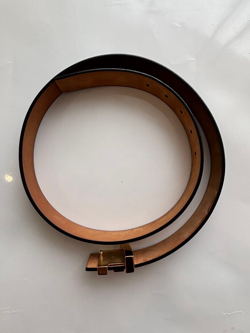 【美品】ルイヴィトンベルトLVイニシャル 黒LOUIS VUITTON