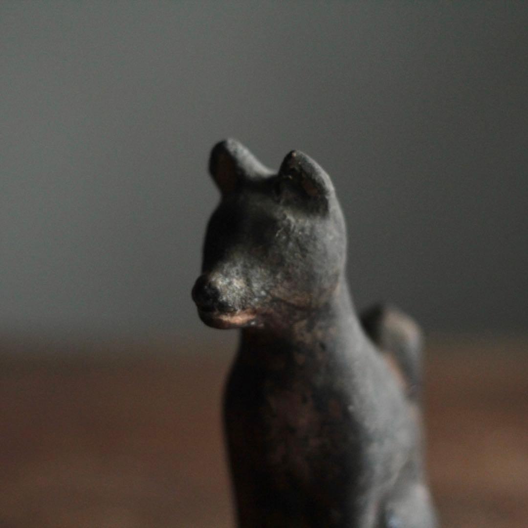 土人形 お稲荷さん 割れ補修 郷土人形 古美術 古道具 アンティーク オブジェ