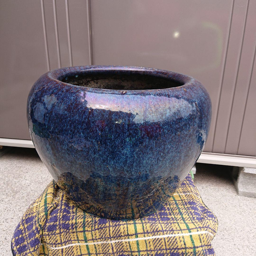 時代物、特大火鉢海鼠釉薬、貴重品