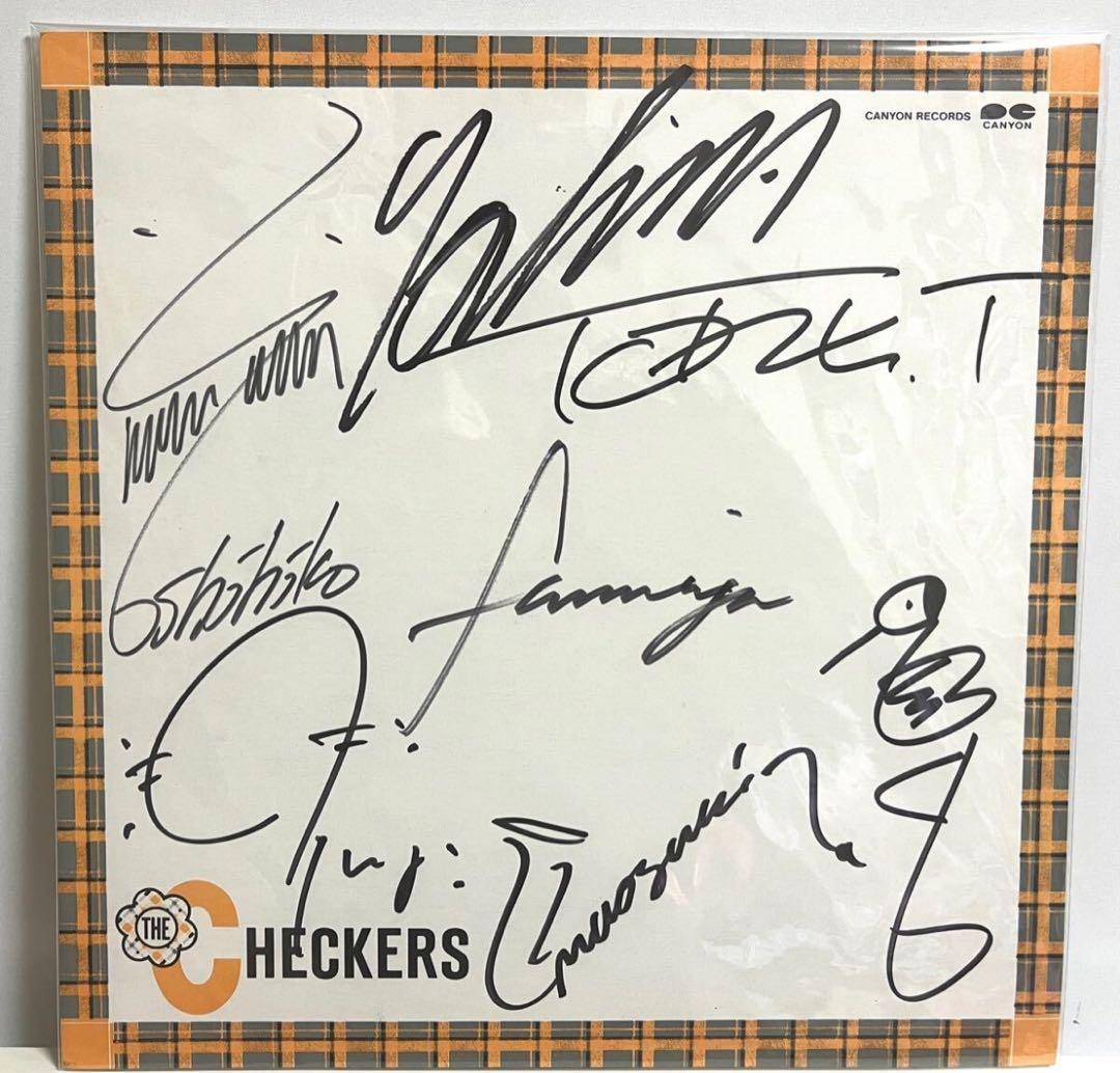 チェッカーズ　直筆サイン色紙　藤井郁弥　フミヤ　武内享　高杢禎彦　鶴久政治