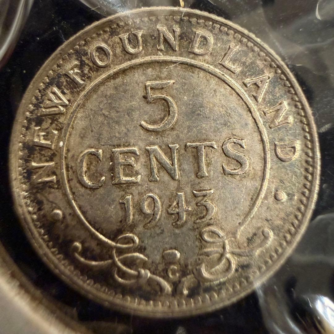 No.68 アンティーク 銀貨 5点まとめ ニューファンドランド 5 10セント